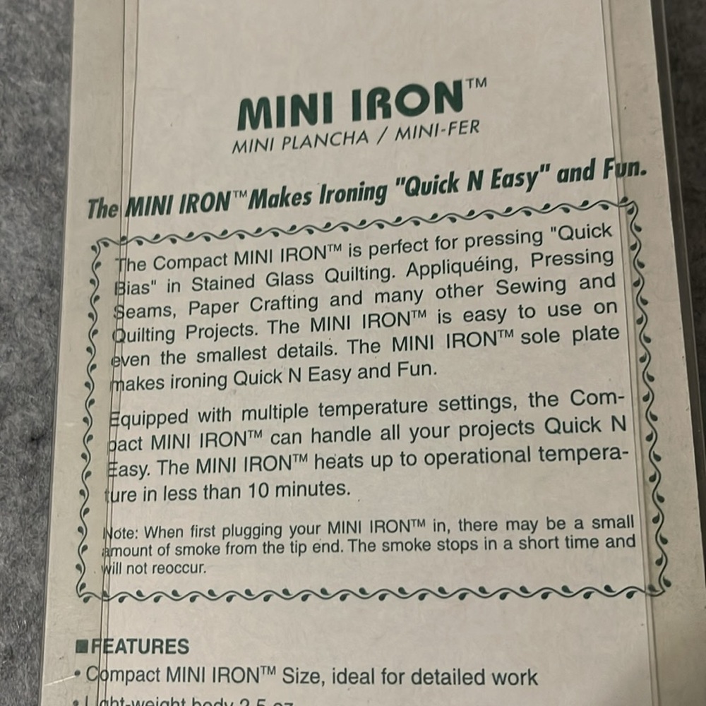 MINI IRON for Crafting - Makes Ironing “Quick N Easy” and Fun - Picture 4 of 5
